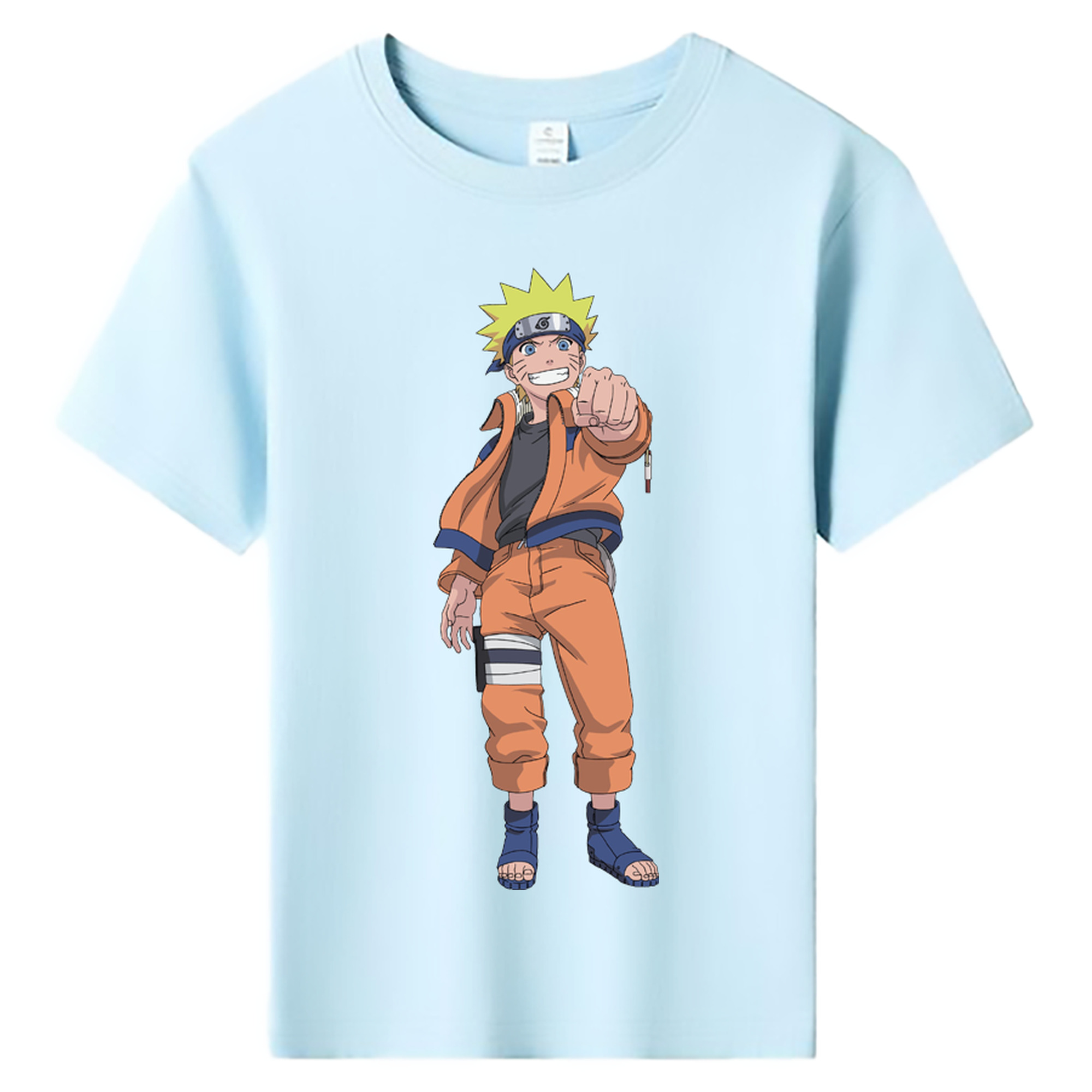（画像用） NARUTO -ナルト- うずまき ナルト Uzumaki Naruto 綿100％キッズTシャツ（フロントプリント）